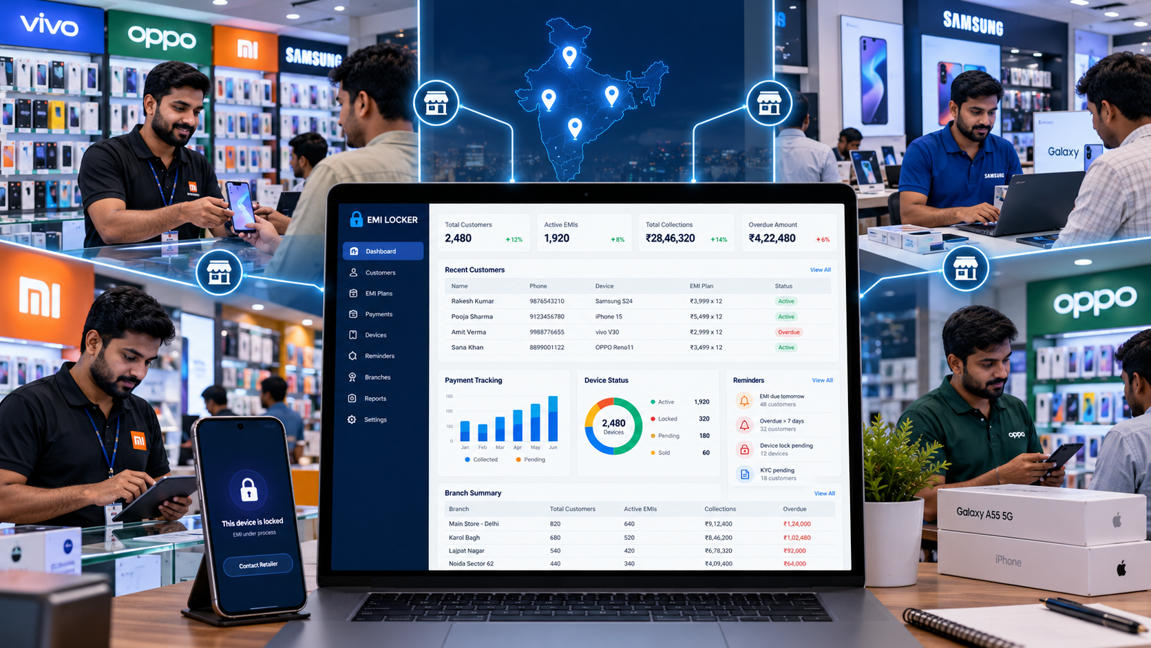How to Manage Multiple Mobile Shops with One EMI Locker Dashboard