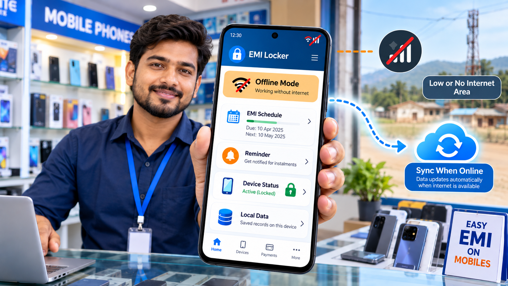 Can an EMI Locker App Work Without Internet? How Offline EMI Locker Works